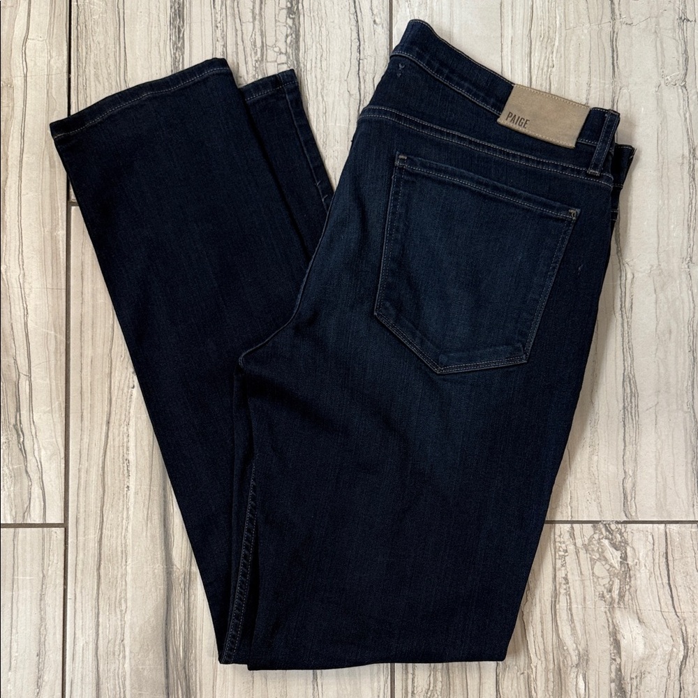 PAIGE Men's Lennox Slim Dark Blue Denim Size 36x32